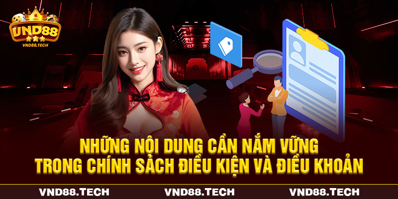 Những nội dung cần nắm vững trong chính sách điều kiện và điều khoản Những nội dung cần nắm vững trong chính sách điều kiện và điều khoản